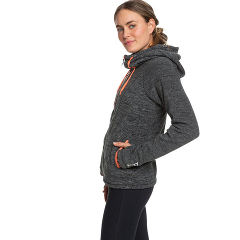 Roxy Electric Feeling 4 Zip Hoodie - Charcoal Heather