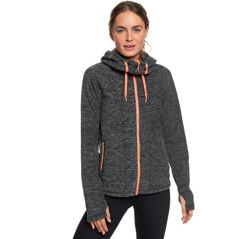Roxy Electric Feeling 4 Zip Hoodie - Charcoal Heather