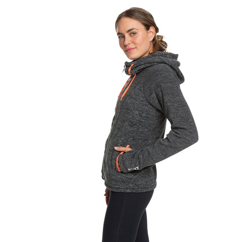 Roxy Electric Feeling 3 Zip Hoodie - Charcoal Heather