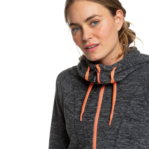 Roxy Electric Feeling 3 Zip Hoodie - Charcoal Heather