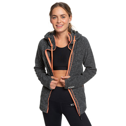 Roxy Electric Feeling 3 Zip Hoodie - Charcoal Heather
