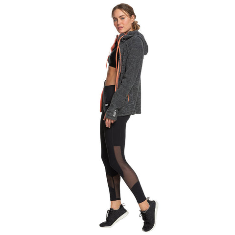 Roxy Electric Feeling 3 Zip Hoodie - Charcoal Heather