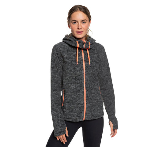 Roxy Electric Feeling 3 Zip Hoodie - Charcoal Heather