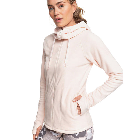 Roxy Electric Feeling Zip Up Hoodie - Peach Blush