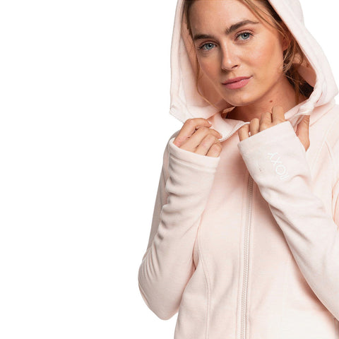 Roxy Electric Feeling Zip Up Hoodie - Peach Blush