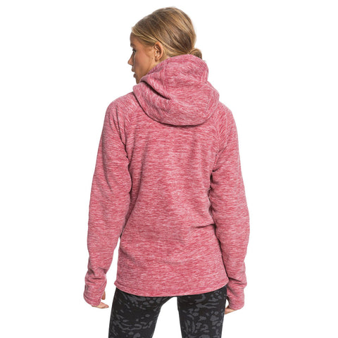 Roxy Electric Feeling ZipUp Polar Fleece Hoodie - Tibetan Red