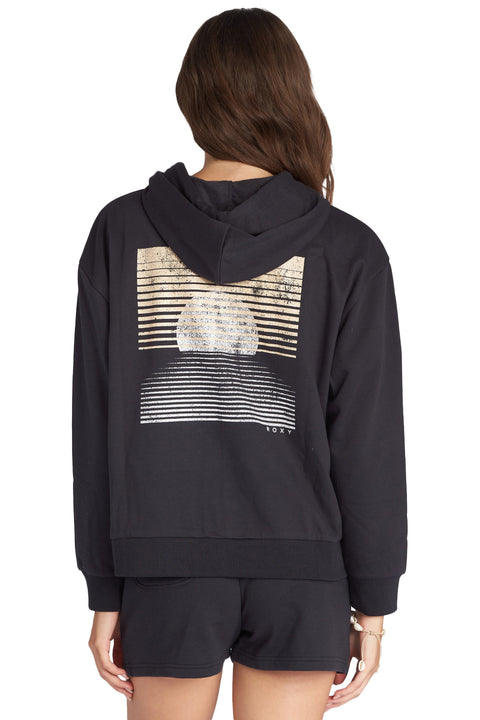 Roxy Evening Hike Zip Up Hoodie - Anthracite