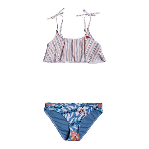 Roxy Girls 8-16 Chase Your Dream Flutter Bikini Set - Blue Heaven Pardee