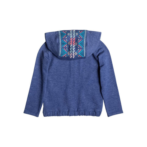 Roxy Girls Glacia Tea Zip Hoodie - Blue Depths Heather