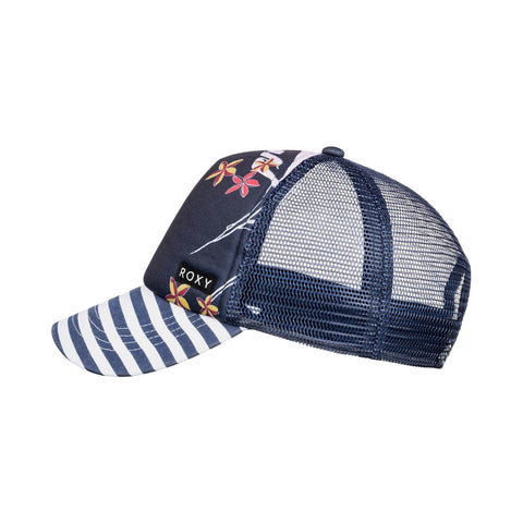 Roxy Girls Honey Coconut Trucker Hat - Mood Indigo Sunset Boogie