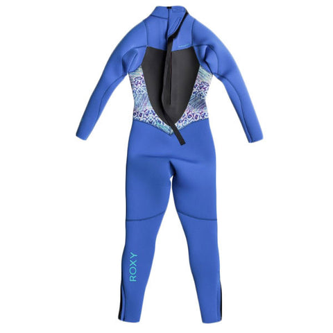 Roxy Girls Syncro 4/3 Back Zip Wetsuit - Sea Blue