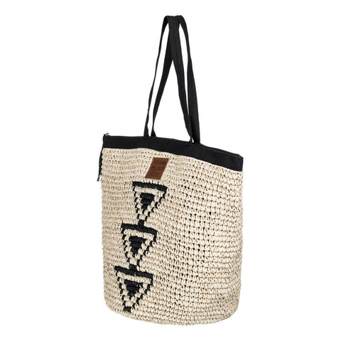 Roxy Got Rhythm Straw Beach Bag - Anthracite