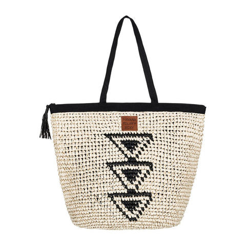 Roxy Got Rhythm Straw Beach Bag - Anthracite