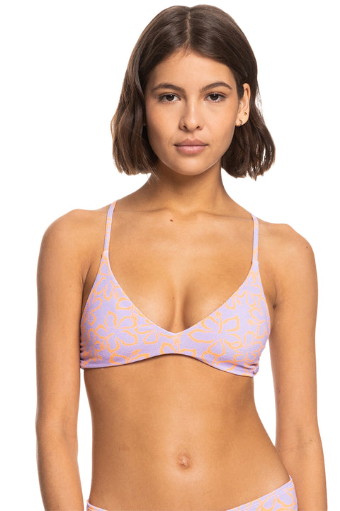 Roxy Hawaiian Heat Triangle Bikini Top - Mock Orange Hawaiianheat