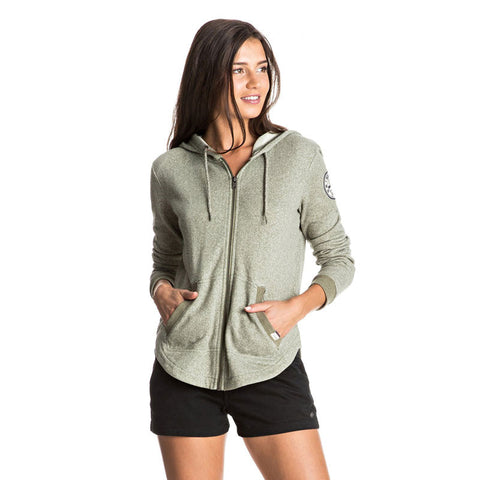 Roxy Hawser A Zip Hoodie - Deep Lichen Green