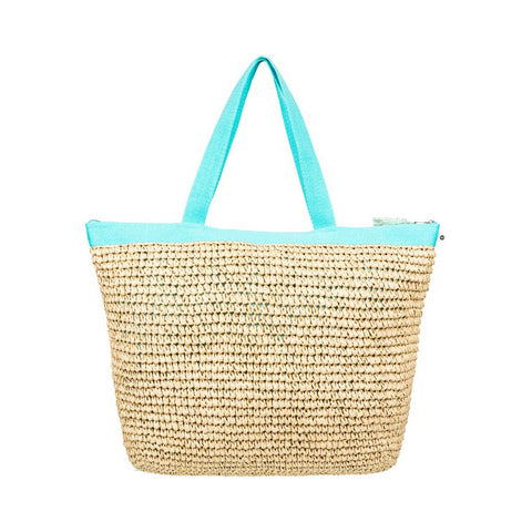 Roxy Heard That Sound Straw Tote Bag - Atlantis