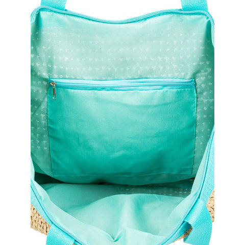 Roxy Heard That Sound Straw Tote Bag - Atlantis
