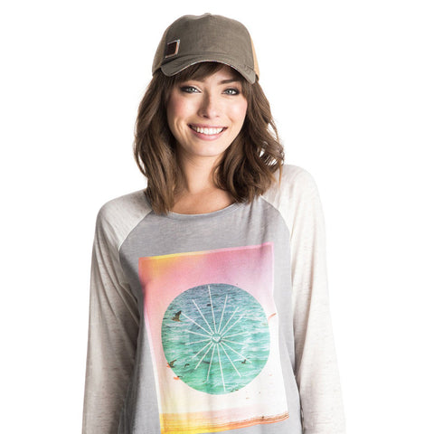 Roxy Incognito Straw Baseball Hat - Dark Midnight
