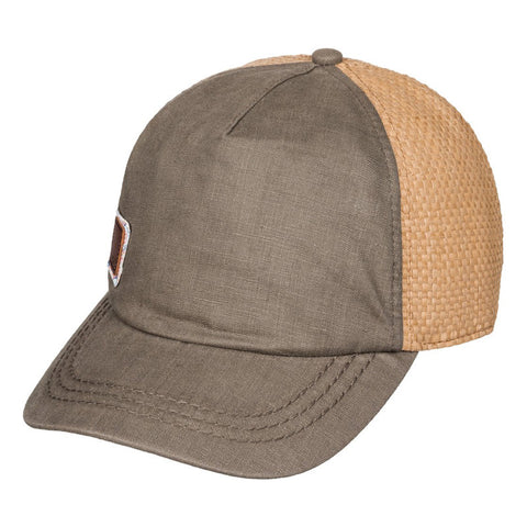 Roxy Incognito Straw Baseball Hat - Dark Midnight