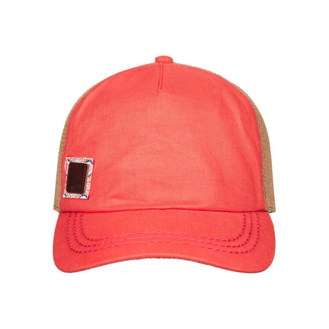 Roxy Incognito Straw Baseball Hat - Living Coral