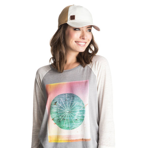 Roxy Incognito Straw Baseball Hat - Sea Spray