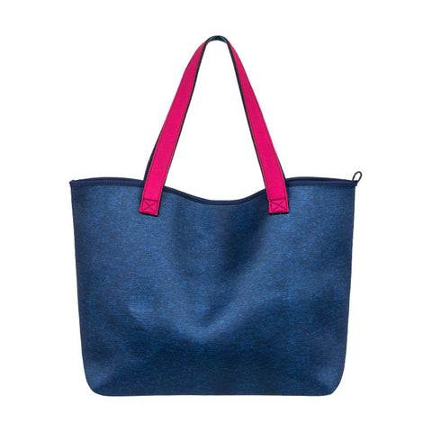 Roxy Inside The Rock Reversible Neoprene Beach Bag - Blue Light Rain Daze Small - Back