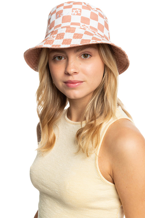 Roxy Jasmine Paradise Reversible Bucket Hat - Snow White Sol Power - Reverse