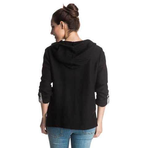 Roxy Knot A Care Cardigan Sweatshirt - True Black