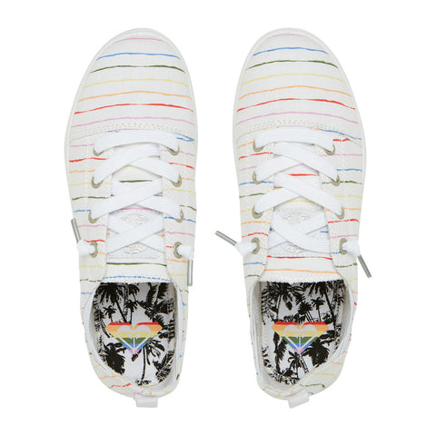 Roxy Libbie Slip-On Shoes - White / Multi Monogram