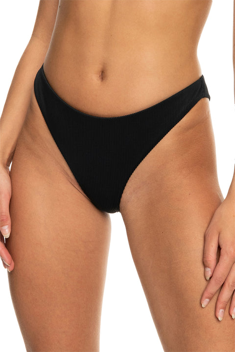 Roxy Love The Baja Bikini Bottoms - Anthracite