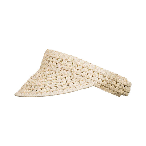 Roxy Lovely Yellow Straw Visor - Natural