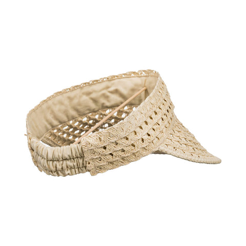 Roxy Lovely Yellow Straw Visor - Natural