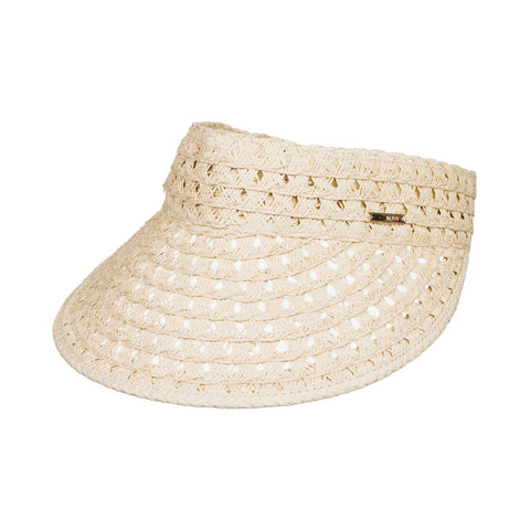 Roxy Lovely Yellow Straw Visor - Natural