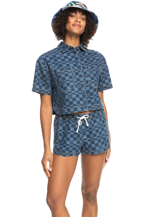 Roxy Mango Passion Bucket Hat - Anthracite Flower Jammin - Full Body Shot