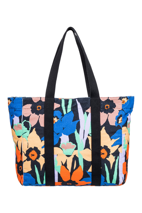 Roxy Mango Passion Tote Bag - Anthracite Flower Jammin - Back