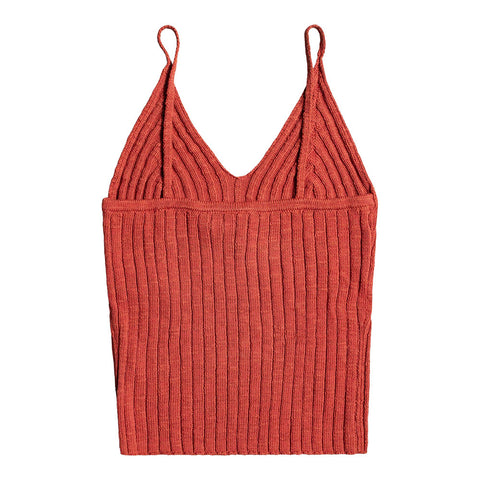 Roxy Moon Bird Knitted Tank Top - Marsala