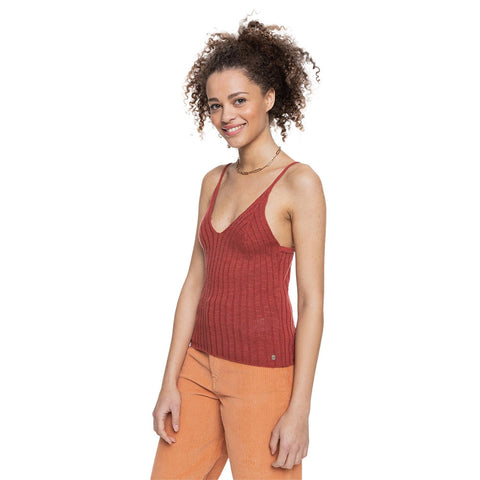 Roxy Moon Bird Knitted Tank Top - Marsala