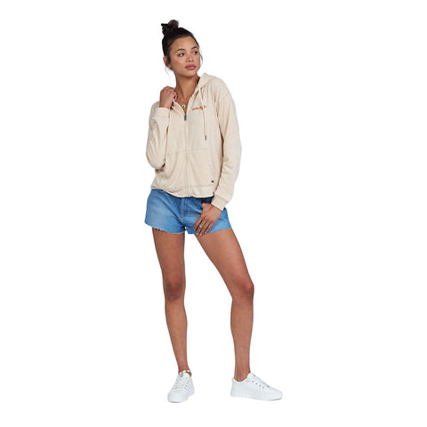 Roxy Moon Rising Zip Up Hoodie - Tapioca