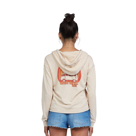 Roxy Moon Rising Zip Up Hoodie - Tapioca