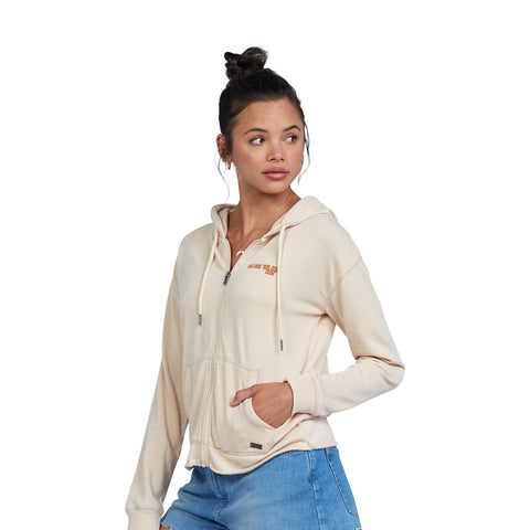 Roxy Moon Rising Zip Up Hoodie - Tapioca