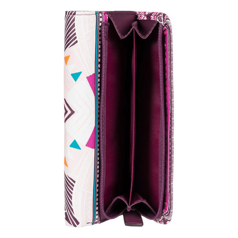 Roxy My Long Eyes Wallet - Grapewine Ax Hippie Hop Border