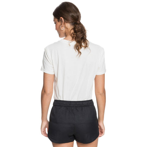 Roxy New Impossible Love Elastic Waist Shorts - Anthracite- Back