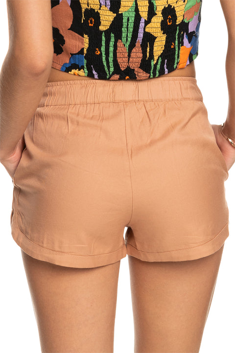 Roxy New Impossible Love Elasticized Shorts - Cork - Back