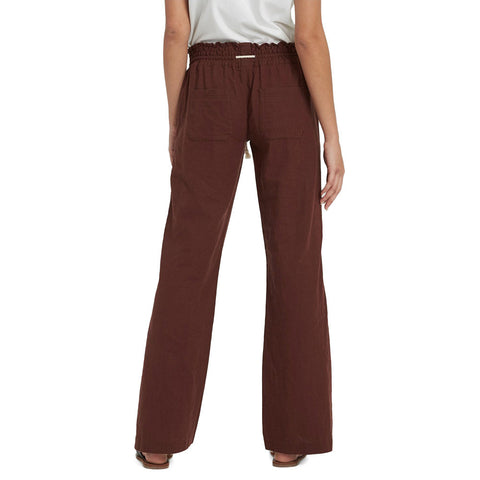Roxy Oceanside Flared Beach Pants - Deep Mahogany