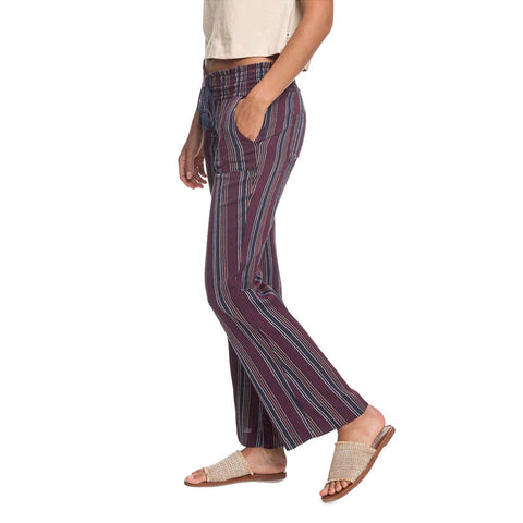 Roxy Oceanside Flared Beach Pants - Mood Indigo Gamma Stripe