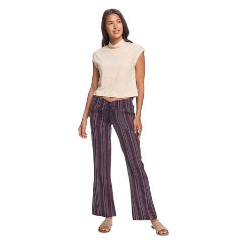 Roxy Oceanside Flared Beach Pants - Mood Indigo Gamma Stripe