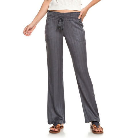 Roxy Oceanside Flared Linen Pants - Turbulence