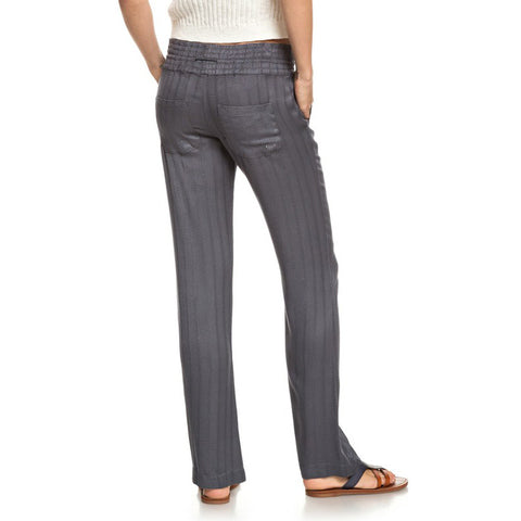Roxy Oceanside Flared Linen Pants - Turbulence