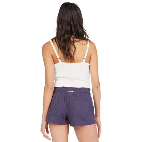 Roxy Oceanside Linen Beach Shorts - Mood Indigo