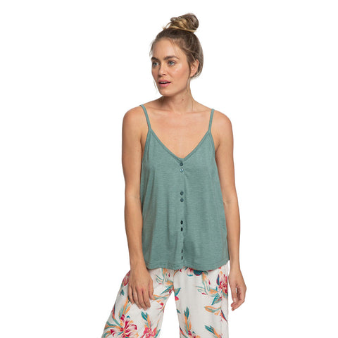Roxy Part Of The Process Strappy Buttoned Top - North Atlantic